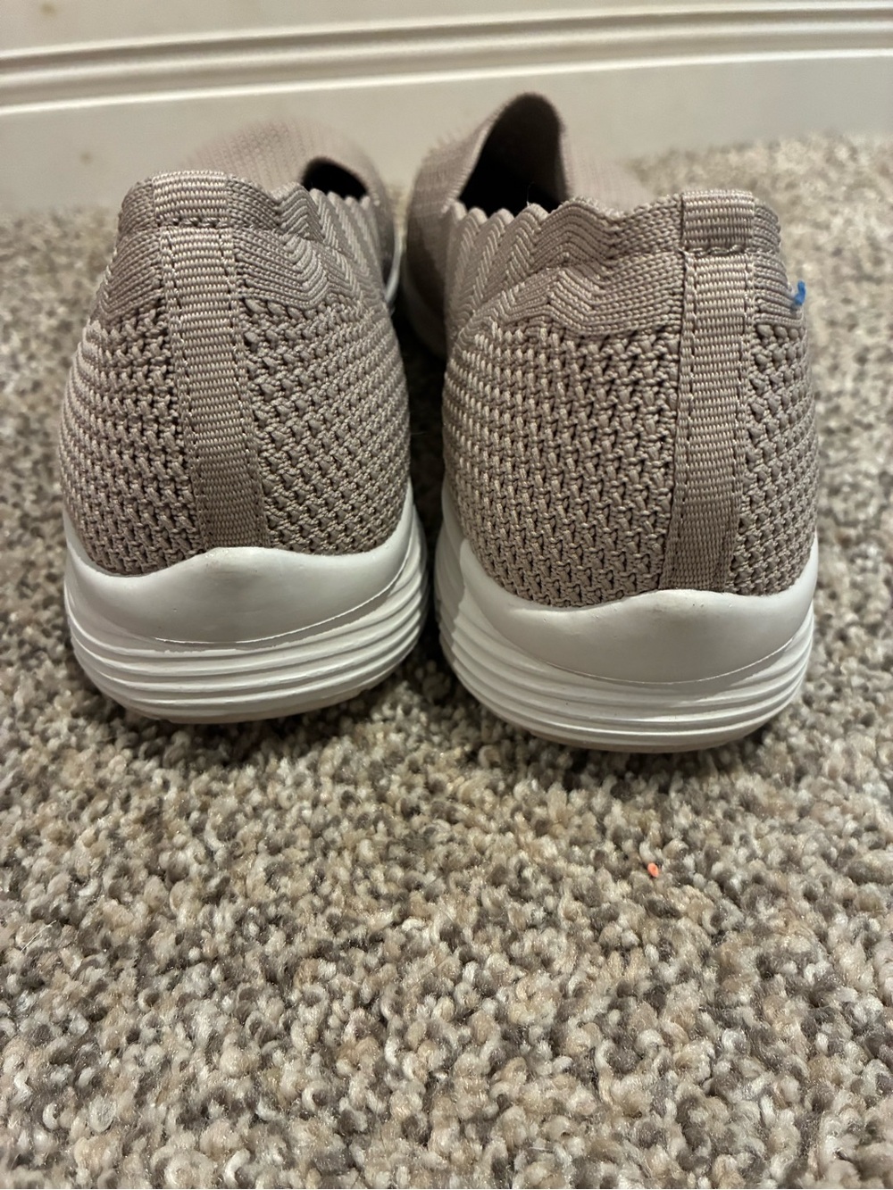 Skechers Slip-On Knit Sneakers in Light Taupe - Picture 8 of 9